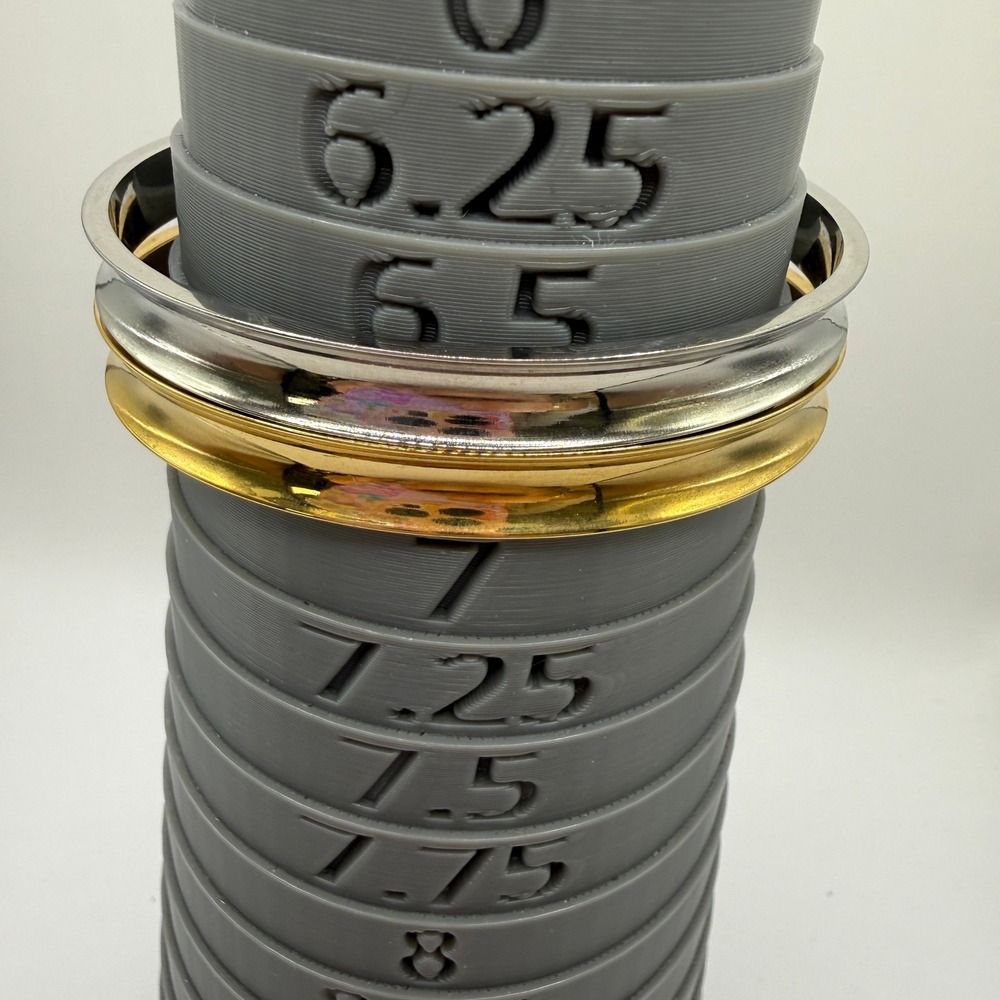 Minimalist Modern Gold Silver Cuff Bracelet Lot of 2 Ashley Bridget - Picture 5 of 8